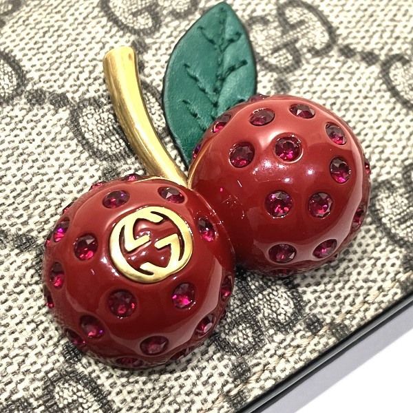 Gucci GG Supreme Cherry Bifold Wallet — view 9