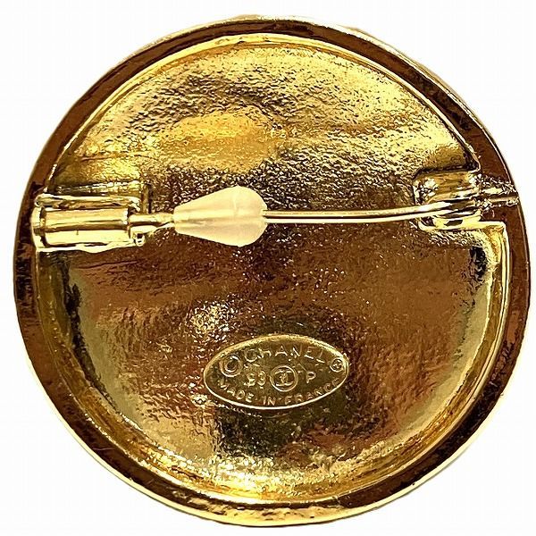 Chanel Quilted CC Logo Vintage Brooch — view 3