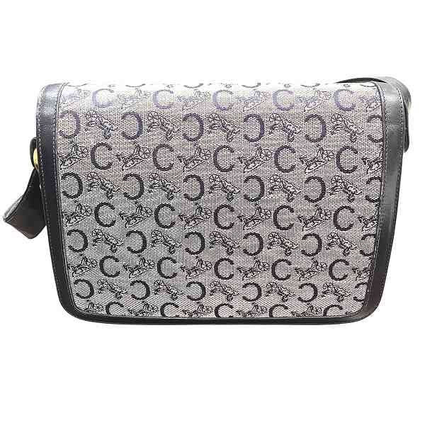 Celine Macadam Gray Leather Shoulder Bag — view 2