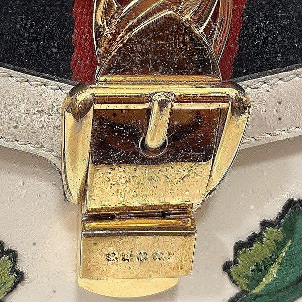 Gucci Sylvie Embroidery Floral Pattern Shoulder Bag — view 9