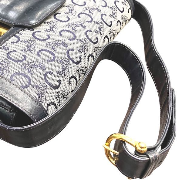 Celine Macadam Gray Leather Shoulder Bag — view 6