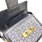 Celine Macadam Gray Leather Shoulder Bag — view 7