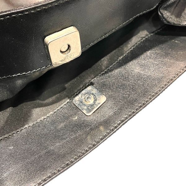 Gucci GG Black Leather Tote — view 8