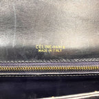 Celine Macadam Gray Leather Shoulder Bag — view 4
