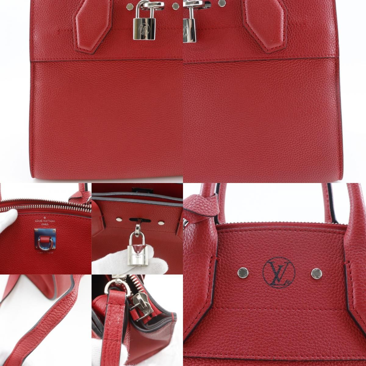 Louis Vuitton City Steamer PM 2-Way Shoulder Ca Furuge Red Handbag — view 8