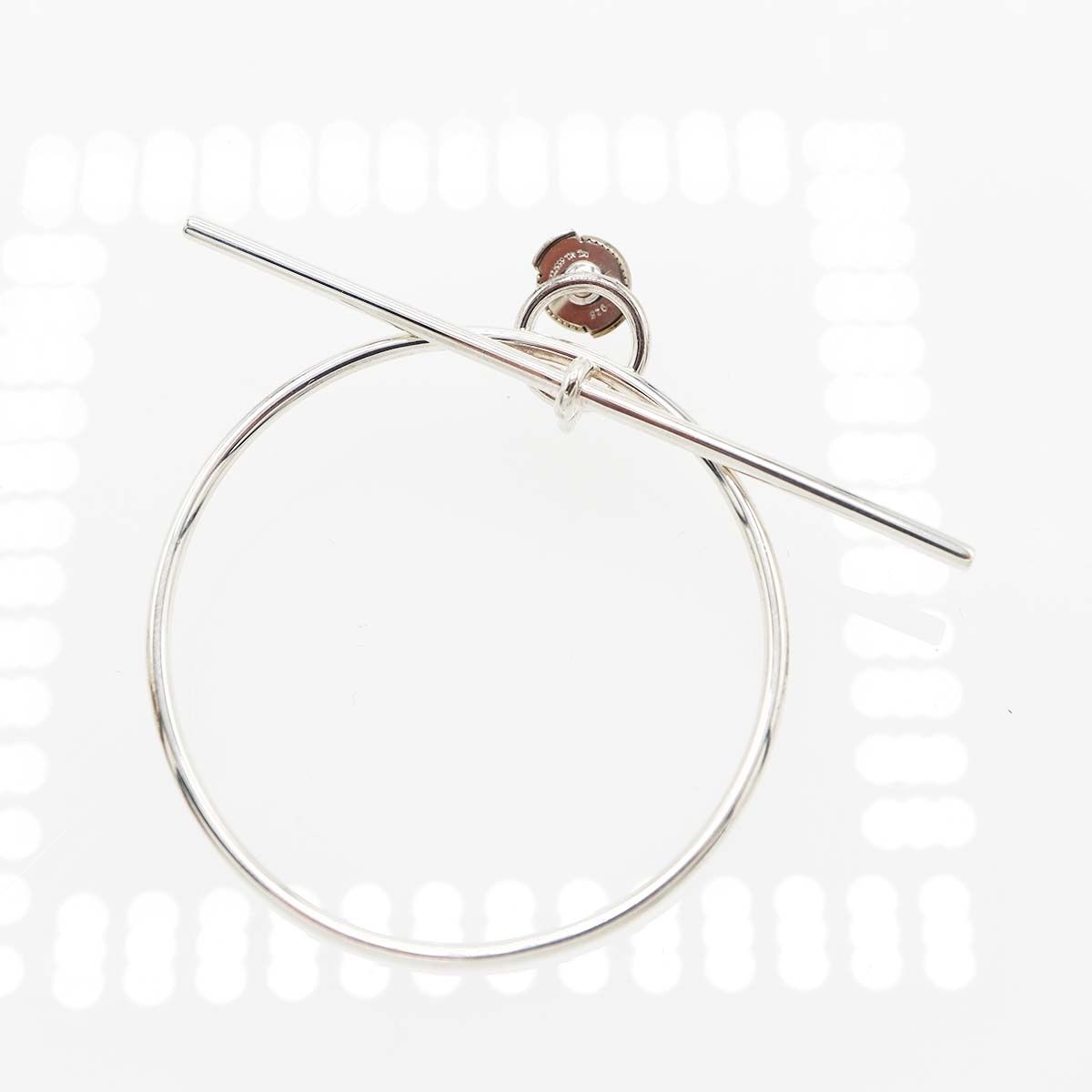 Hermes Earrings Loop MM 925 Sterling Silver Box Bag — view 2