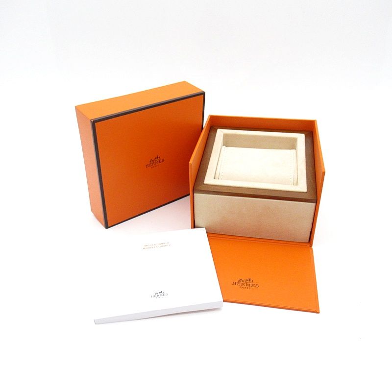 Hermes Nantucket Watch PM Diamond Bezel Box SS Leather — view 6