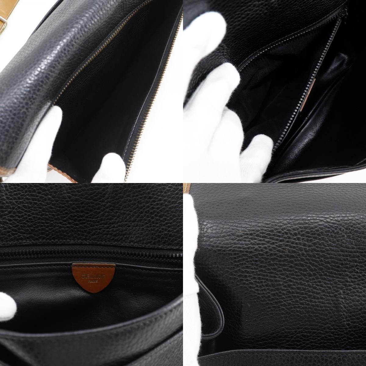 Celine Vintage Calf Black Shoulder Bag — view 7