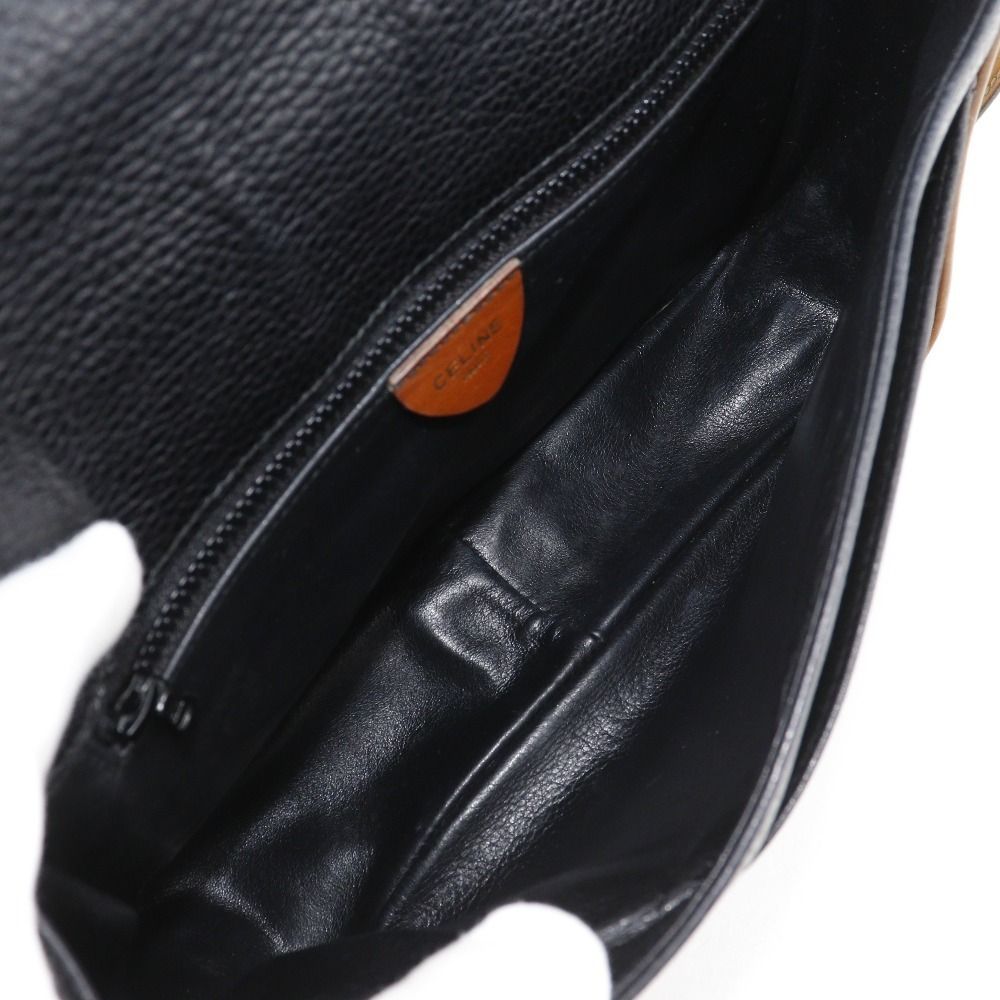 Celine Vintage Calf Black Shoulder Bag — view 5