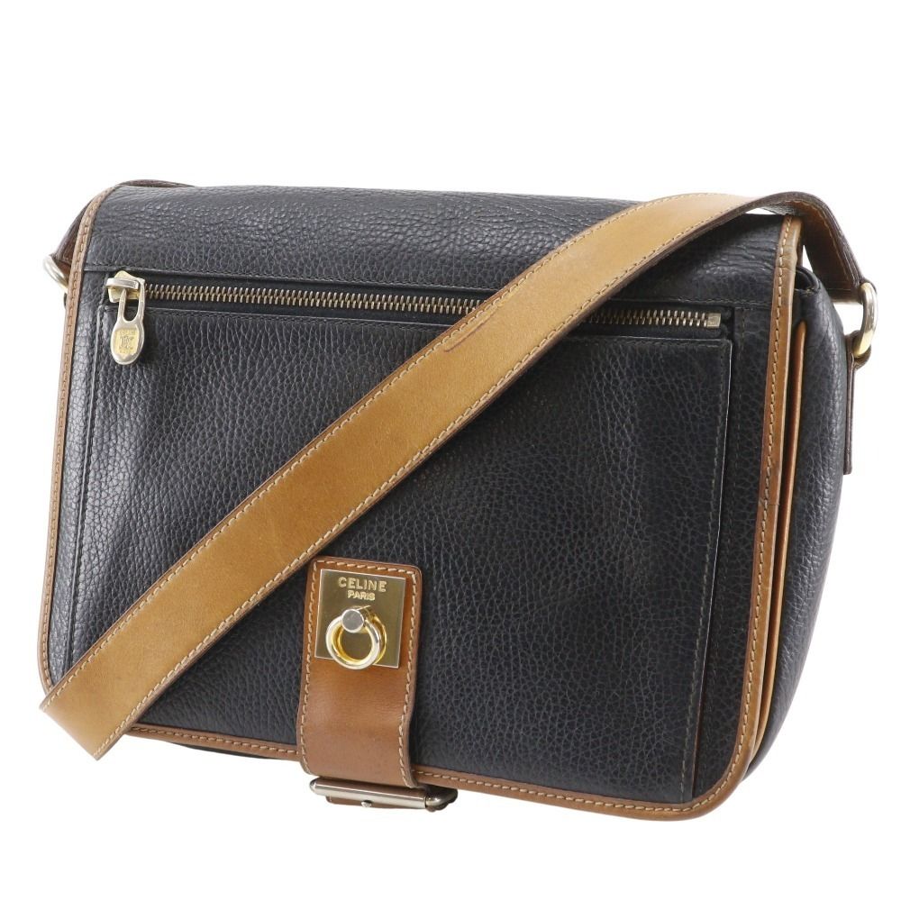 Celine Vintage Calf Black Shoulder Bag — view 2
