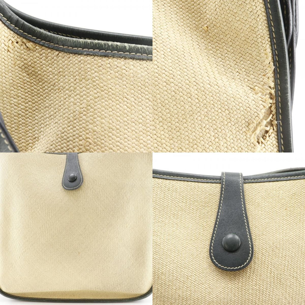 Hermes Evelyne 1 GM Straw Beige Green Shoulder Bag — view 7