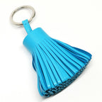 Hermes Carmen Key Ring Blue Aztec Agneau Milo Based Silver — view 3