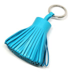 Hermes Carmen Key Ring Blue Aztec Agneau Milo Based Silver — view 2