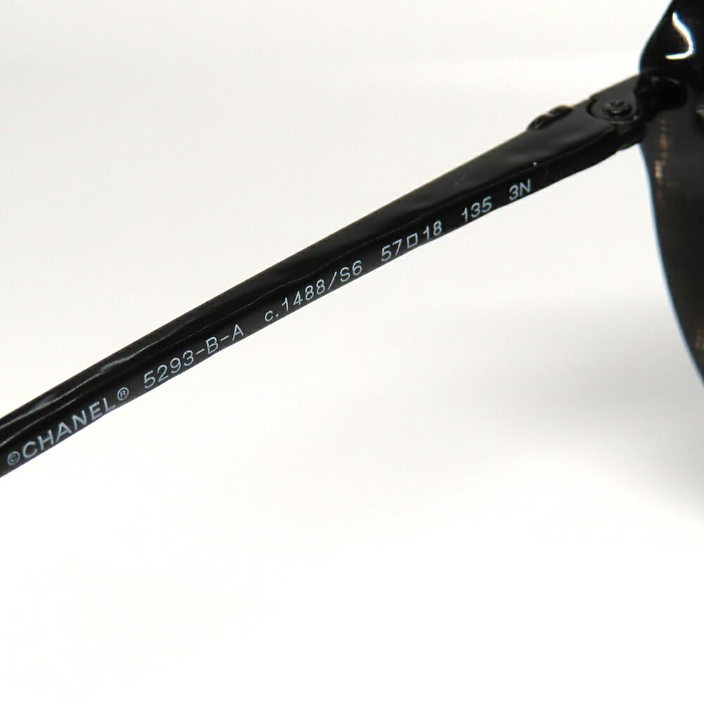 Chanel CC Logo Sunglasses Black — view 9