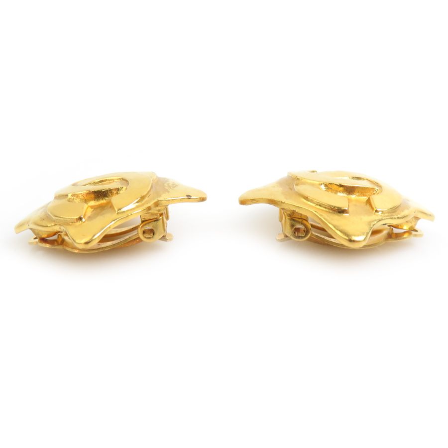 Chanel Earrings CC Logo Gold Plated — view 3