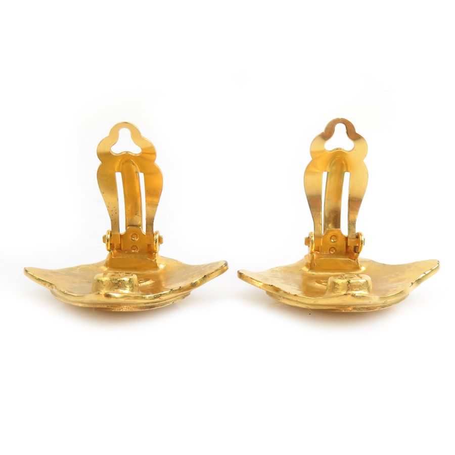 Chanel Earrings CC Logo Gold Plated — view 6