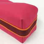 Hermes Bric-a-Brac PM Handbag Pouch Canvas Pink — view 4