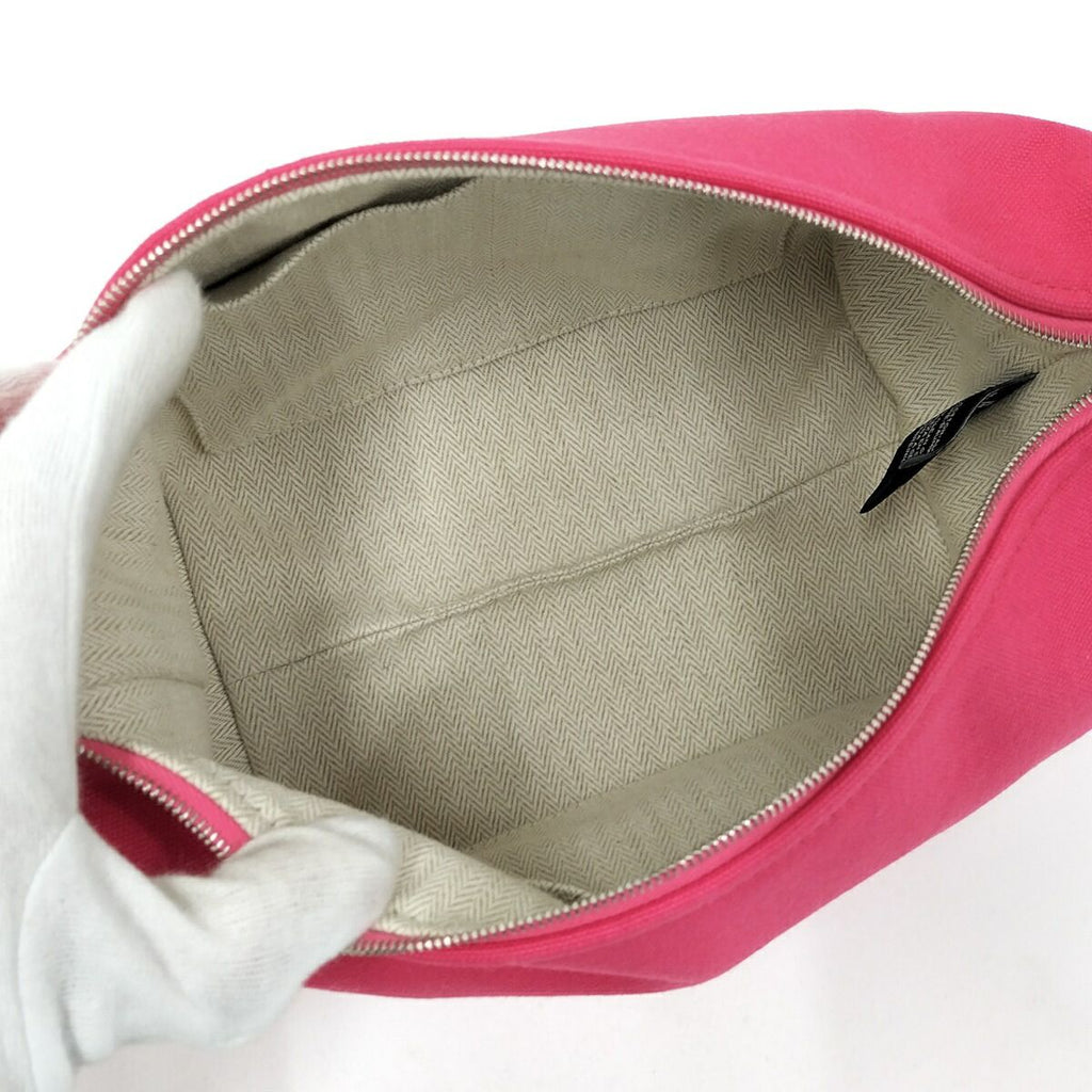 Hermes Bric-a-Brac PM Handbag Pouch Canvas Pink — view 8