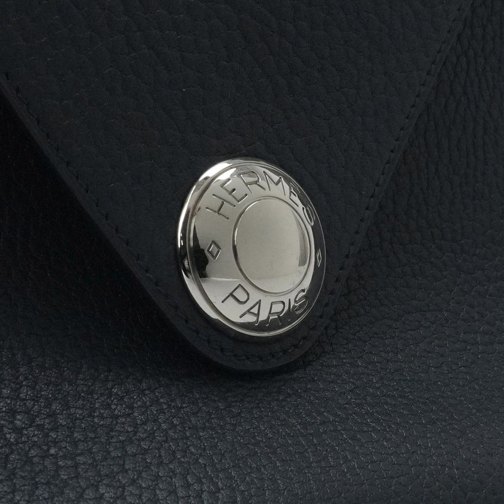 Hermes Christine 35 Shoulder Bag Buffalo Blue Obscure — view 9