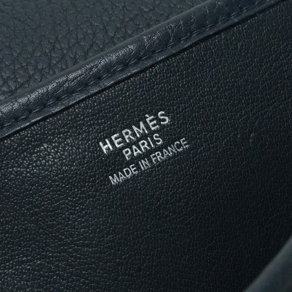 Hermes Christine 35 Shoulder Bag Buffalo Blue Obscure — view 8