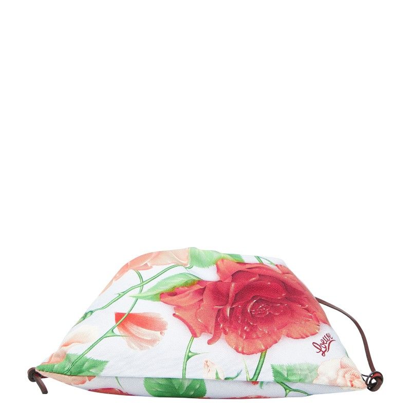 Loewe Paula's Ibiza Rose Pouch Drawstring Light Blue Multicolor Canvas — view 3