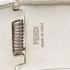 Fendi Stripe Bangle M Pink Silver Metal — view 4