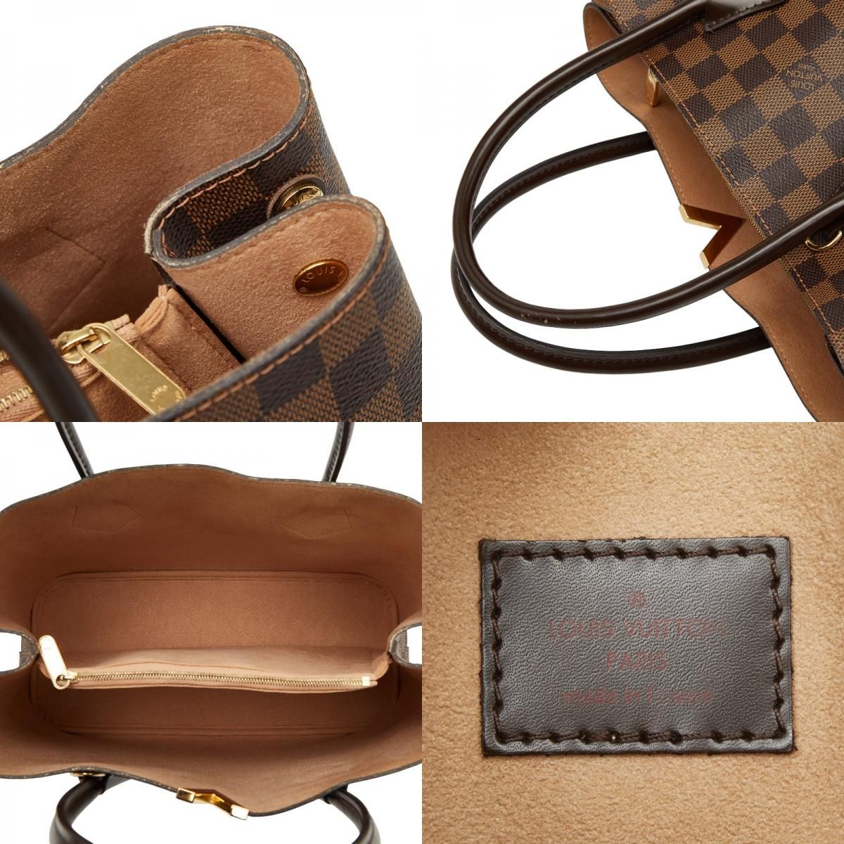 Louis Vuitton Damier Kensington Tote Shoulder Bag 2-Way Ebene Brown — view 9