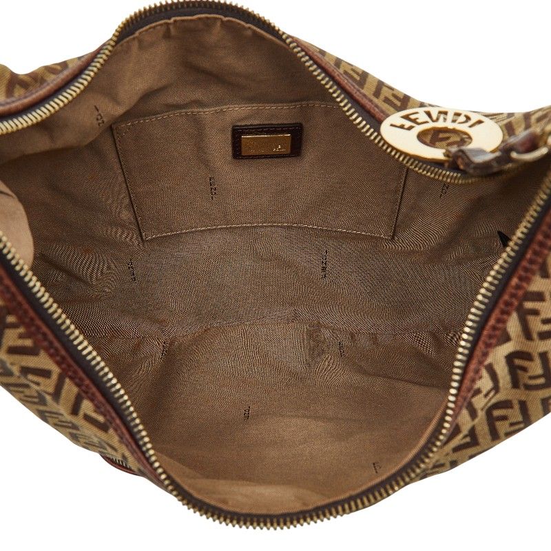 Fendi Zucchino Brown Canvas Leather — view 9