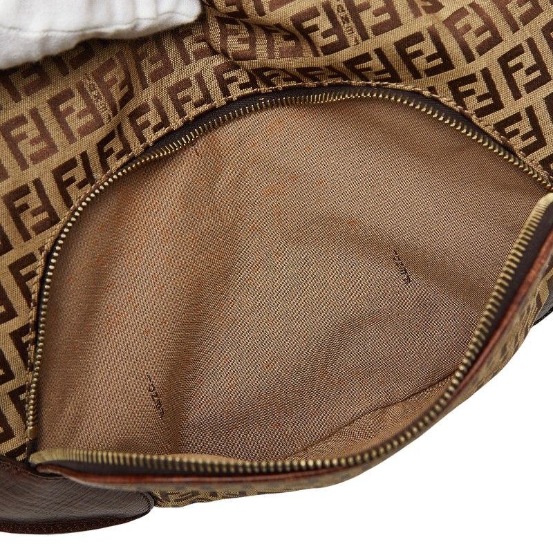 Fendi Zucchino Brown Canvas Leather — view 8