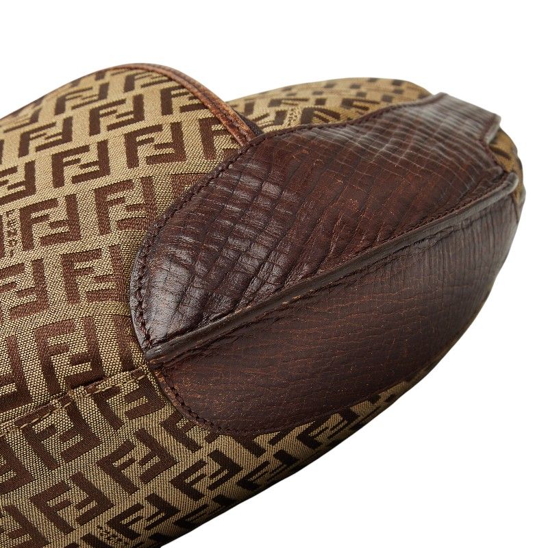 Fendi Zucchino Brown Canvas Leather — view 4