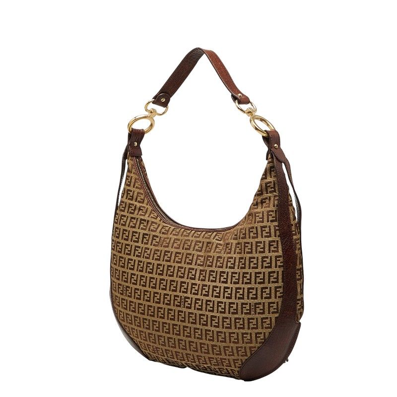 Fendi Zucchino Brown Canvas Leather — view 2