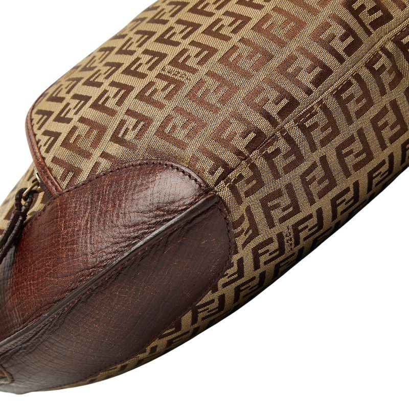 Fendi Zucchino Brown Canvas Leather — view 5