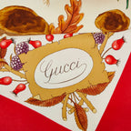 Gucci Vaccornero Botanical Red White Multicolor Silk — view 4