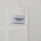 Hermes Handkerchief Jacquard White Cotton — view 3