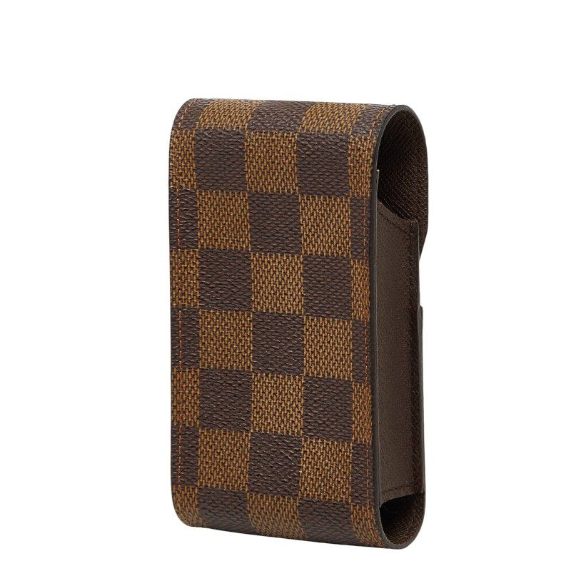 Louis Vuitton Damier Etui Cigarette Case Tobacco Brown Leather — view 2