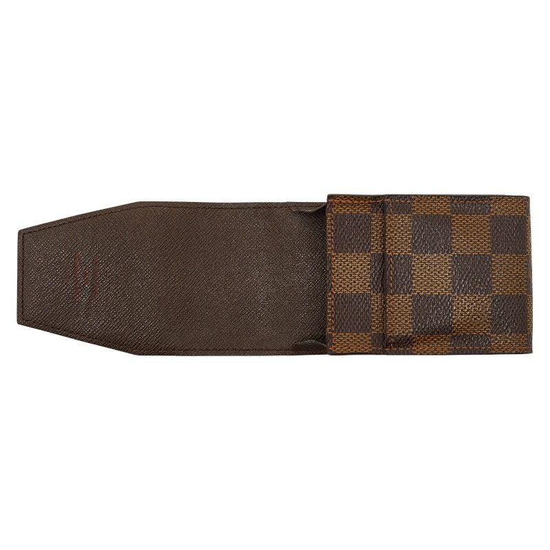 Louis Vuitton Damier Etui Cigarette Case Tobacco Brown Leather — view 6