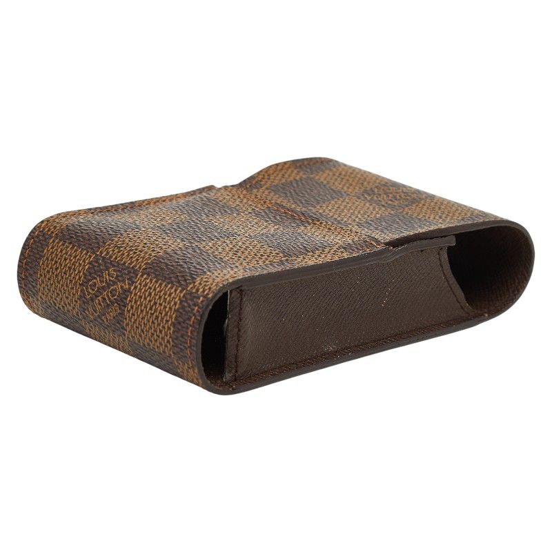Louis Vuitton Damier Etui Cigarette Case Tobacco Brown Leather — view 4