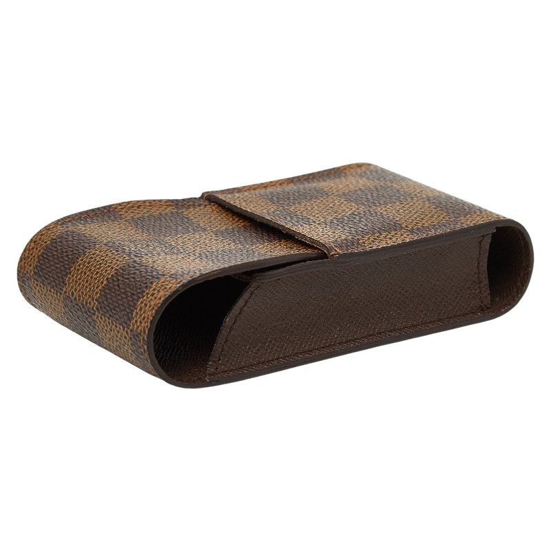 Louis Vuitton Damier Etui Cigarette Case Tobacco Brown Leather — view 5