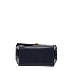 Dior CD Logo Shoulder Bag 2-Way Navy Gold Leather — view 3