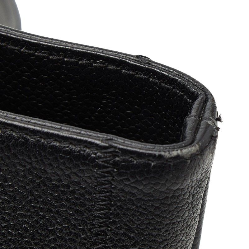 Chanel Choco Bar Logo Tote Black Caviar Leather — view 8