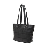 Chanel Choco Bar Logo Tote Black Caviar Leather — view 2