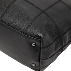 Chanel Choco Bar Logo Tote Black Caviar Leather — view 4