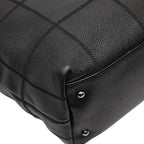 Chanel Choco Bar Logo Tote Black Caviar Leather — view 7
