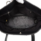 Chanel Choco Bar Logo Tote Black Caviar Leather — view 9