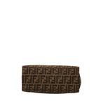 Fendi Zucca Tote Shoulder Bag Brown Canvas Leather — view 3