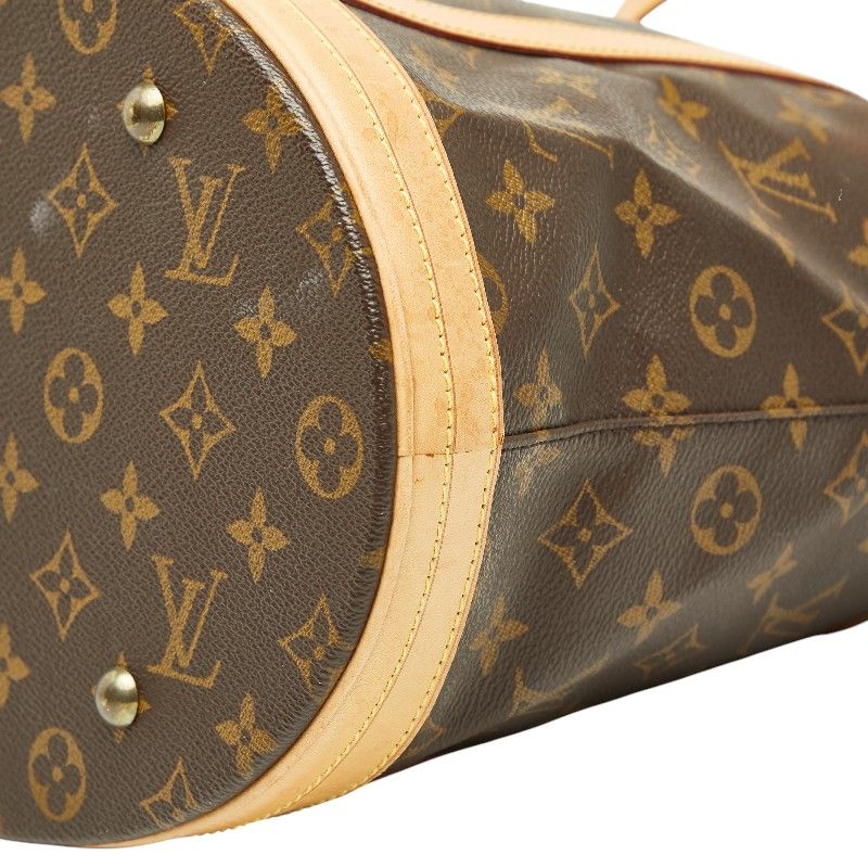 Louis Vuitton Monogram Bucket GM Tote Shoulder Bag Brown — view 4