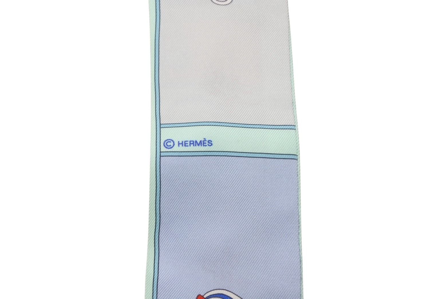 Hermes Twilly Camaille Green Multicolor Scarf — view 5