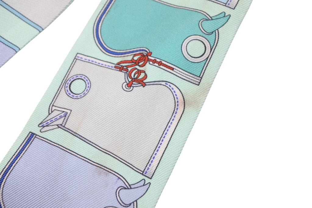 Hermes Twilly Camaille Green Multicolor Scarf — view 6