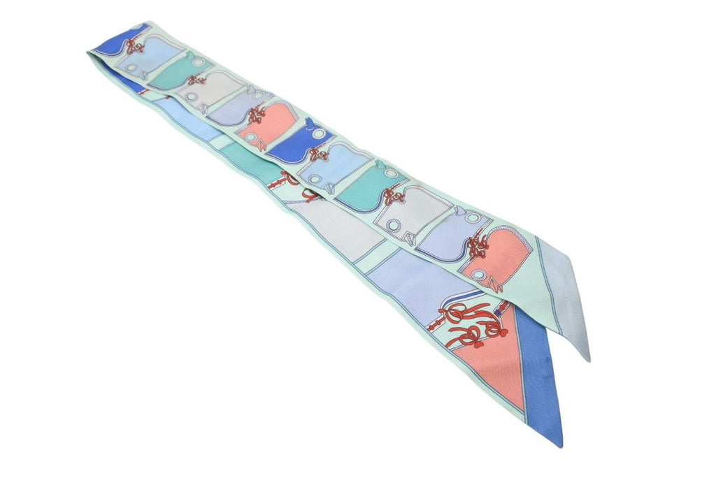 Hermes Twilly Camaille Green Multicolor Scarf — view 2