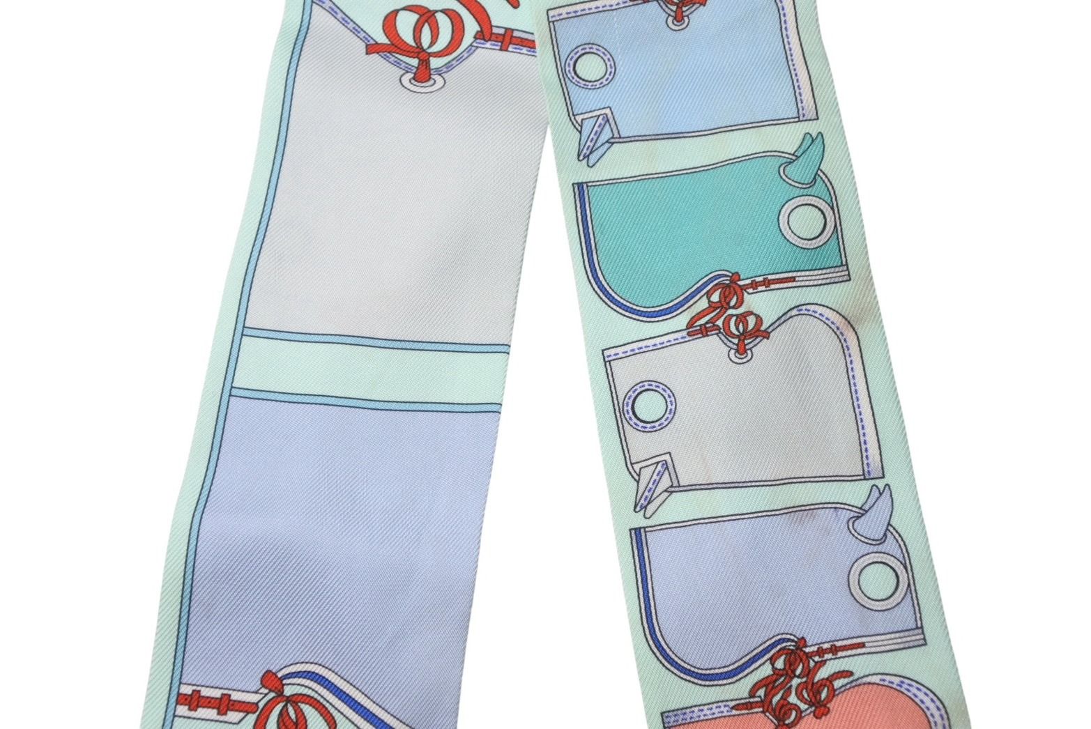 Hermes Twilly Camaille Green Multicolor Scarf — view 3
